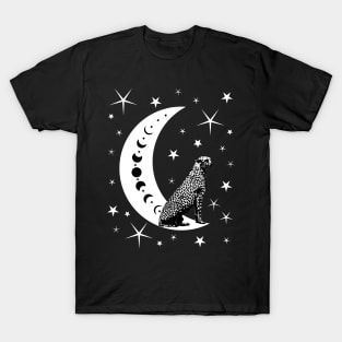 Cheetah - Stars - Moon - Graphic T-Shirt